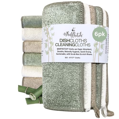 Dishcloths Kitchen Dishrag Cleaning Scrub Reusable 6pk 6x7in
