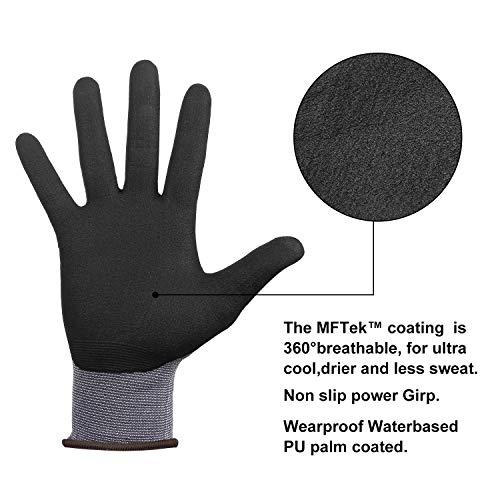 Work Gloves Nitrile Coated Work Gloves (12 Count)