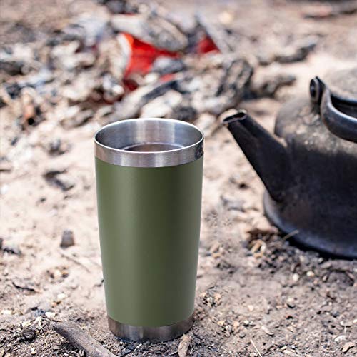 20oz Tumblers Bulk Stainless Steel Cup with Lid Double Wall Vacuum Insulated Coffee Mug for Cold & Hot Drinks 8 Pack (8 Count)