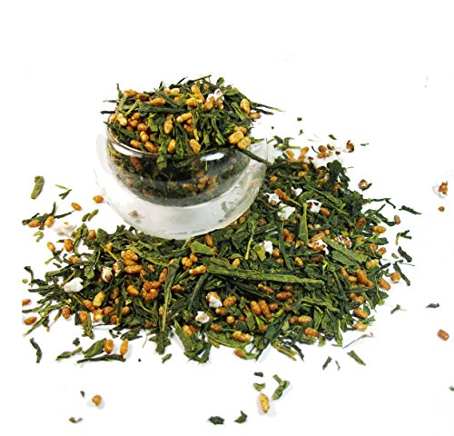 Organic Premium Genmaicha Popcorn Green Tea helps the stomach to digest (16 Ounce)