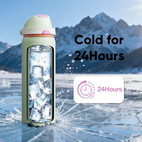 Insulated Water Bottle with Straw
