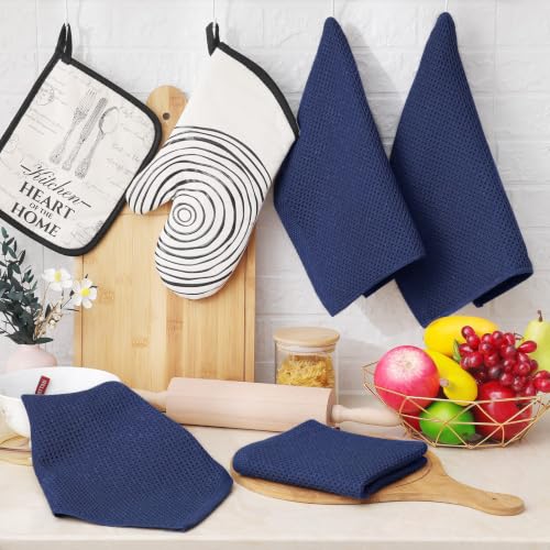 100% Cotton Waffle Weave Kitchen Dish Cloths 8 (8 Count)