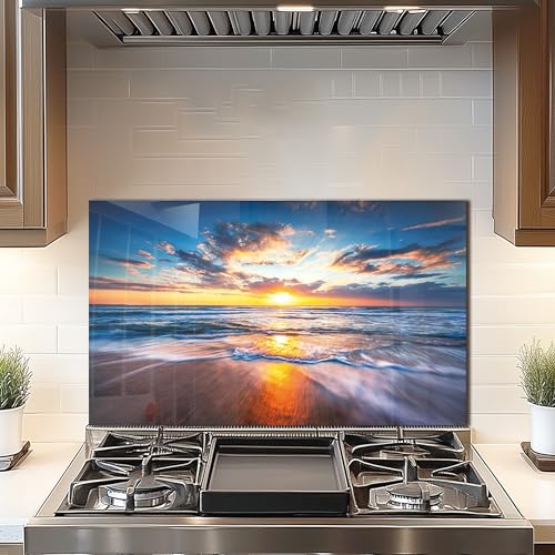 Tempered Glass Backsplash for Kitchen