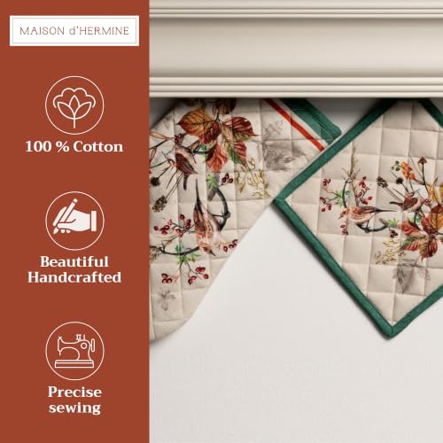 100% Cotton Oven Mitt & Pot Holder Set (2 Count)