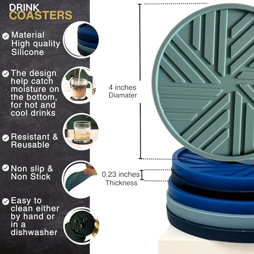 Silicone Coasters Set of 6
