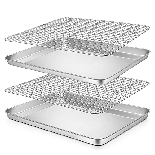 17.5 Inch Cookie Baking Sheet Pan with Wire Rack