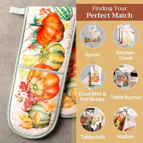 Double Oven Mitts 100% Cotton Double Oven Glove