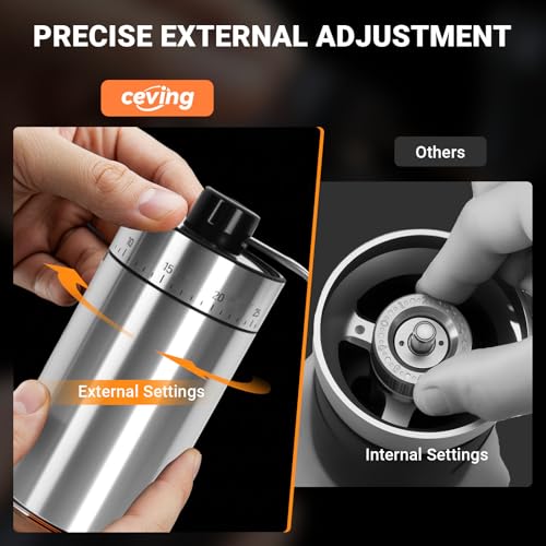 Mini Manual Coffee Grinder With 40 Adjustable Settings