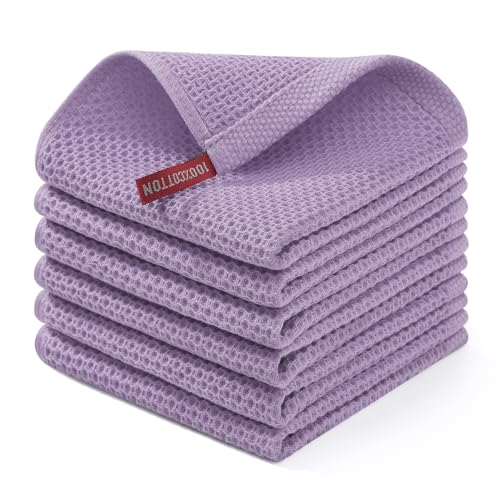 100% Cotton Waffle Weave Kitchen Dish Cloths 6 (6 Count)
