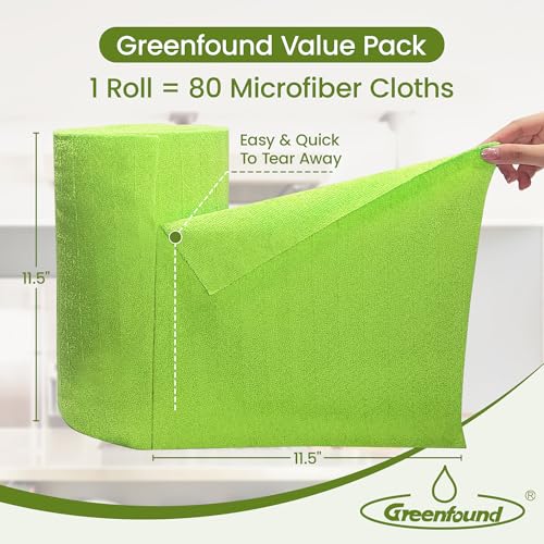 Microfiber Cleaning Cloth Roll (80 Count)
