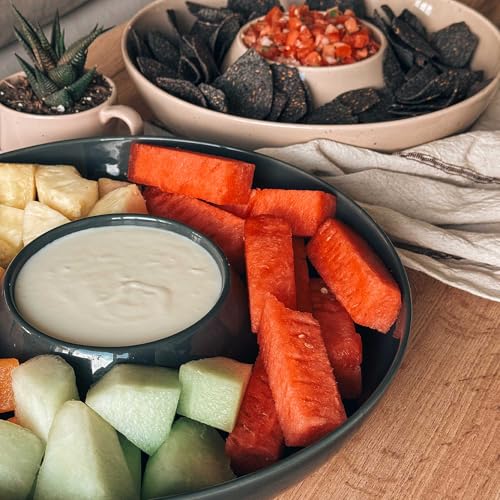 Ceramic Chips and Dip Serving Tray