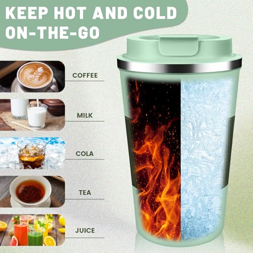 Insulated Coffee Tumblers with Flip Lid 12oz