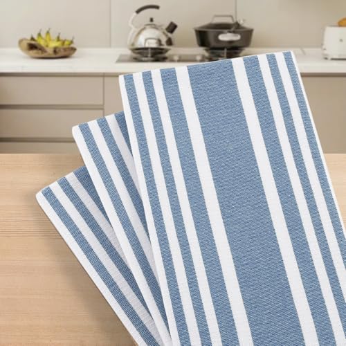 Premium Cotton Stripe Kitchen Towels 8 Pack (8 Count)