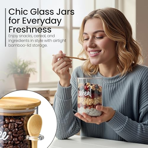 Glass Food Storage Containers with Lids (4 Count)