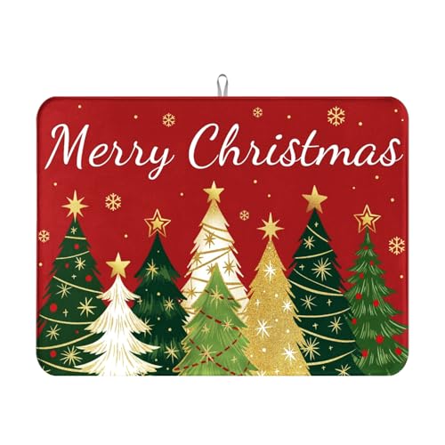 Christmas Tree Dish Drying Mat