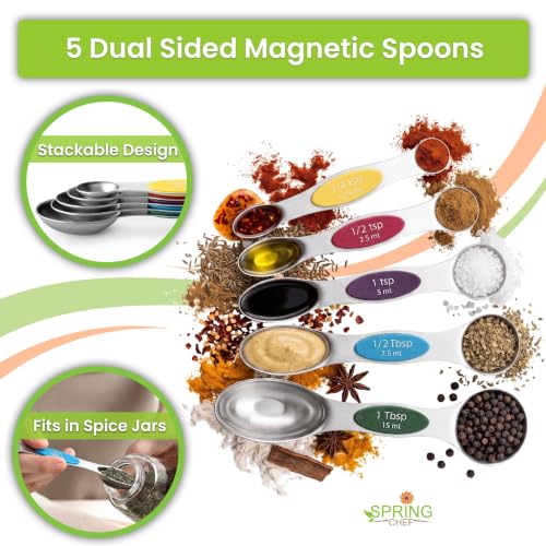 9 Magnetic Measuring Cups & Spoons Set w