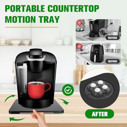 Appliance Slider 360° Rolling Tray for Countertop Coffee Maker Mat
