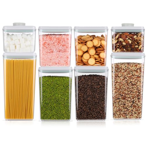 8 Pcs Pop Food Storage Containers Airtight Food Storage Containers Set with Lids Kitchen Pantry Organization and Storage (8 Count)