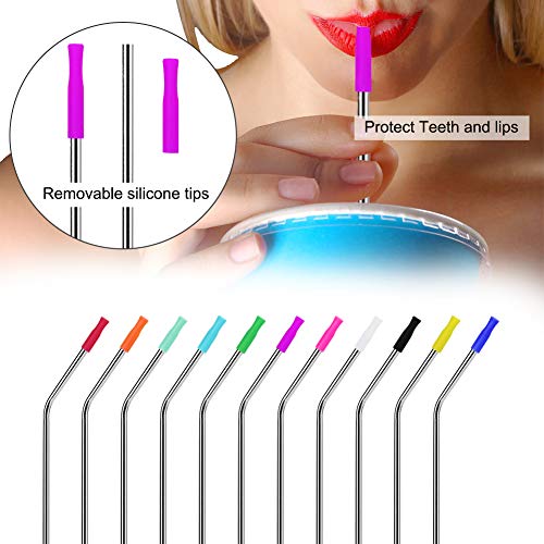 55 Pcs Food Grade Silicone Straws Tips for 6 MM OD Metal Straw by Accmor (55 Count)