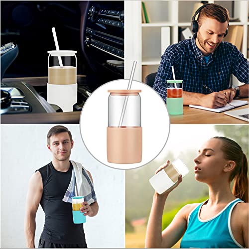 Glass Tumbler with Straw and Lid