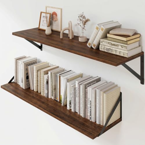 Black Deep Floating Shelves for Wall