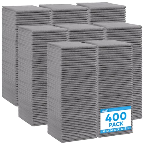 Grey Microfiber Cleaning Cloth 400 Pack (400 Count)