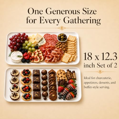 18 Inch Large Serving Platter Set of 2 (3 Count)