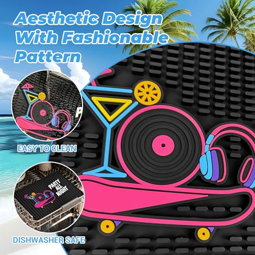 Neon Tiki Black Bar Mat 18 x 12 Inch