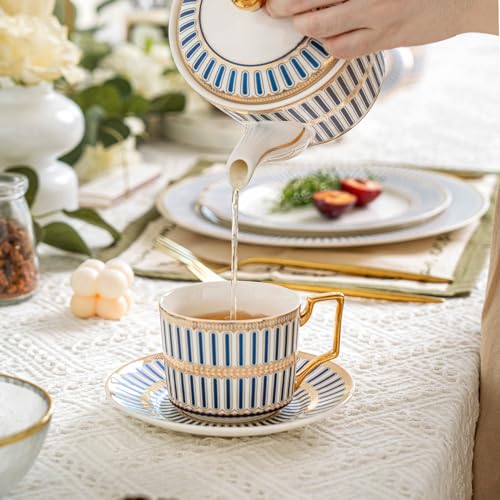 Ceramic Coffe Cups and Saucer Sets (7 Count)