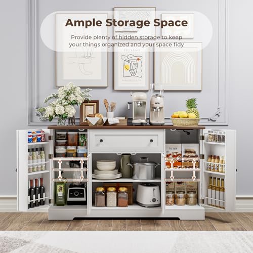 55.1" Buffet Cabinet with Storage