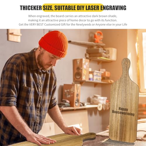 6 Pcs Wood Cutting Boards Bulk 17 Inch with Handle (6 Count)