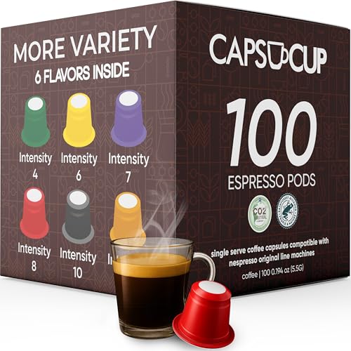 Nespresso Compatible Coffee Pods 100 Count Variety Pack
