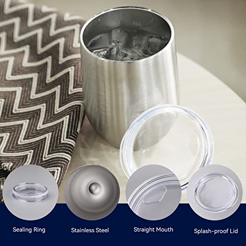 Stainless Steel Wine Tumbler Bulk with Lid (12 Count)
