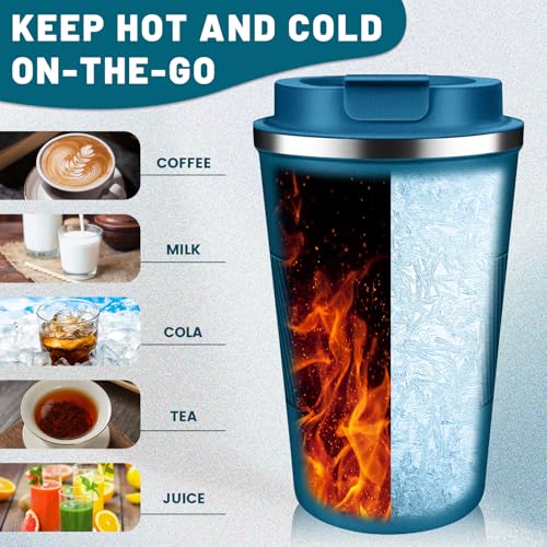 Insulated Coffee Tumblers with Flip Lid 12oz