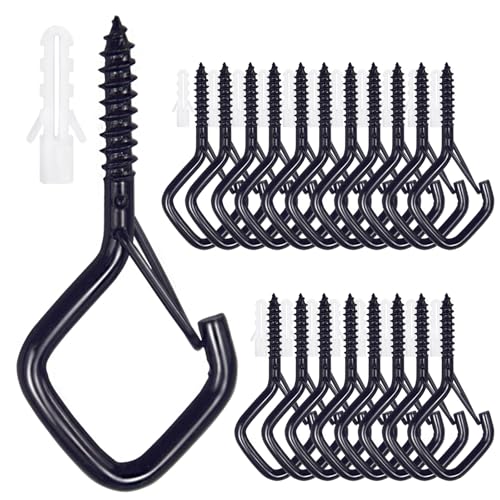 20PCS Eye Screw Hooks for Hanging Heavy Duty with Safety Buckle.Metal Ceiling Hooks for Hanging Plants