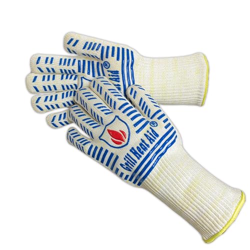Grill Gloves Heat Proof for Men Grilling BBQ Heat Resistant Gloves (2 Count)