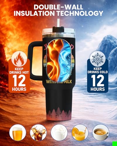 Bigfoot Sasquatch Dads 40 oz Tumbler with Handle
