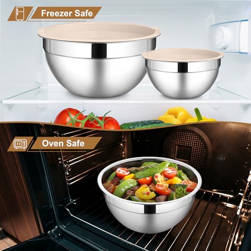 6 PCS Mixing Bowls with Lid Set (12 Count)