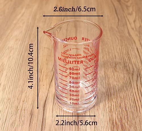 Ackers 3oz 90ml Glass Measuring Cup
