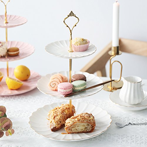 Sweejar 3 Tier Ceramic Cake Stand Wedding