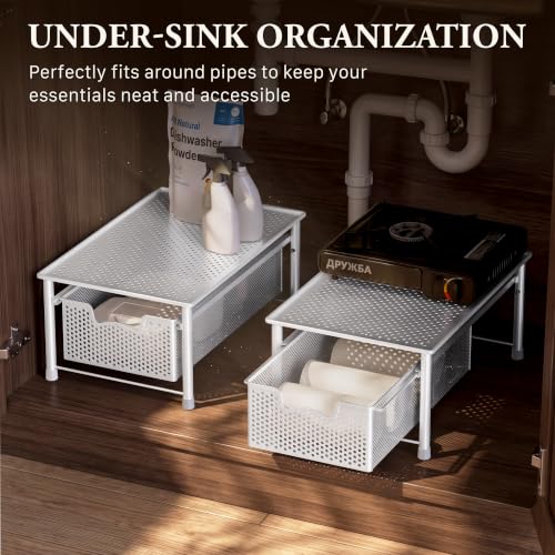 Stackable Cabinet Basket Drawer Organizer