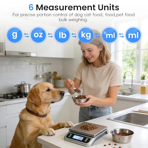 88lb Food Scale Stainless Steel with 6 Unit and Tare PCS Funtion