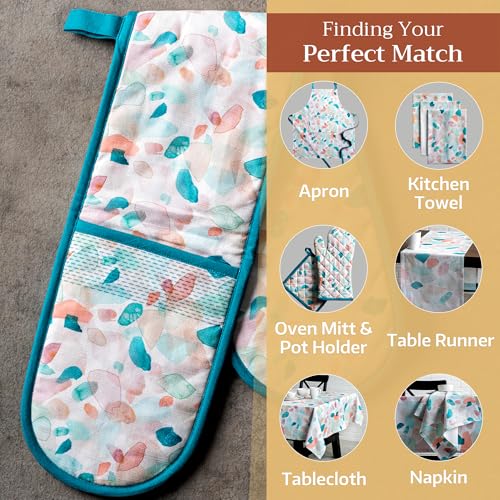 Double Oven Mitts 100% Cotton Double Oven Glove