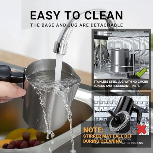4-in-1 Electric Milk Frother and Steamer with Auto Shut-Off