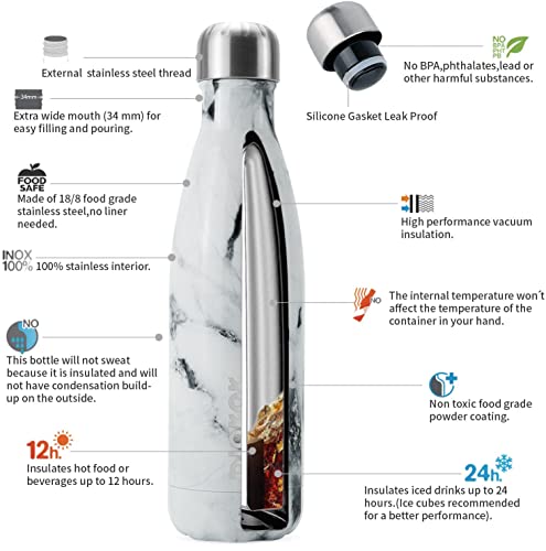 17 oz Small Insulated Water Bottle