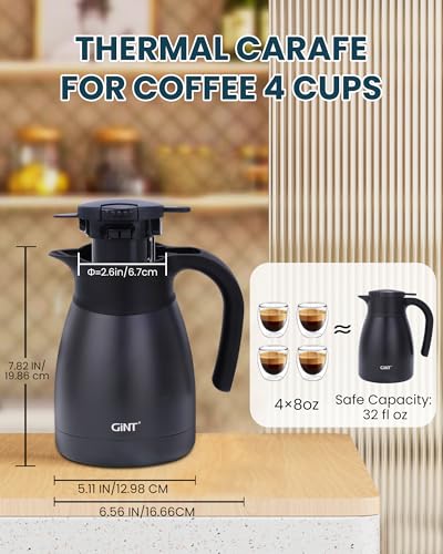 1L 34Oz Thermal Coffee Carafe