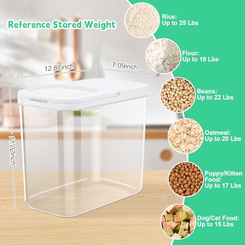 Rice Flour Storage Container with Automatic Flip