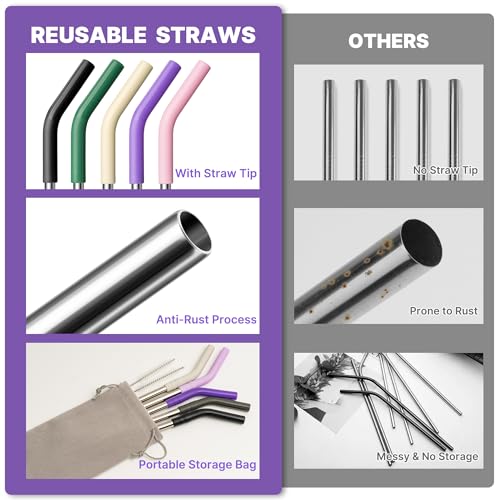 Stainless Steel Straws for 20 oz Yeti Tumbler