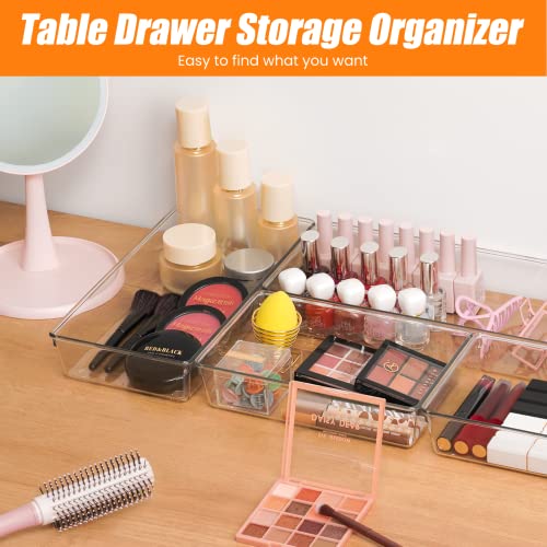 9 Pack Clear Plastic Drawer Organizer Set (9 Count)