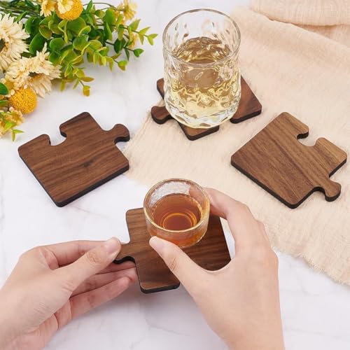 Wood Coasters Table Walnut Coaster Set of 4 Wooden Coaster Set (4 Count)